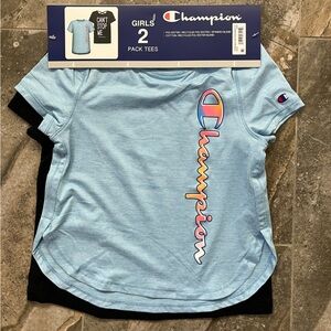 NWT Champion Girls 2 Pack Short Sleeve Tops | Size 4